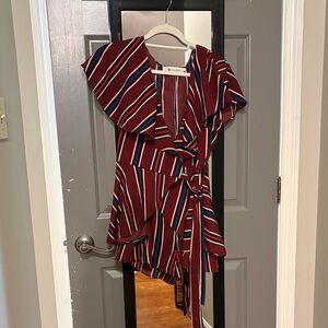 The Impeccable Pig Burgundy Striped Jumpsuit